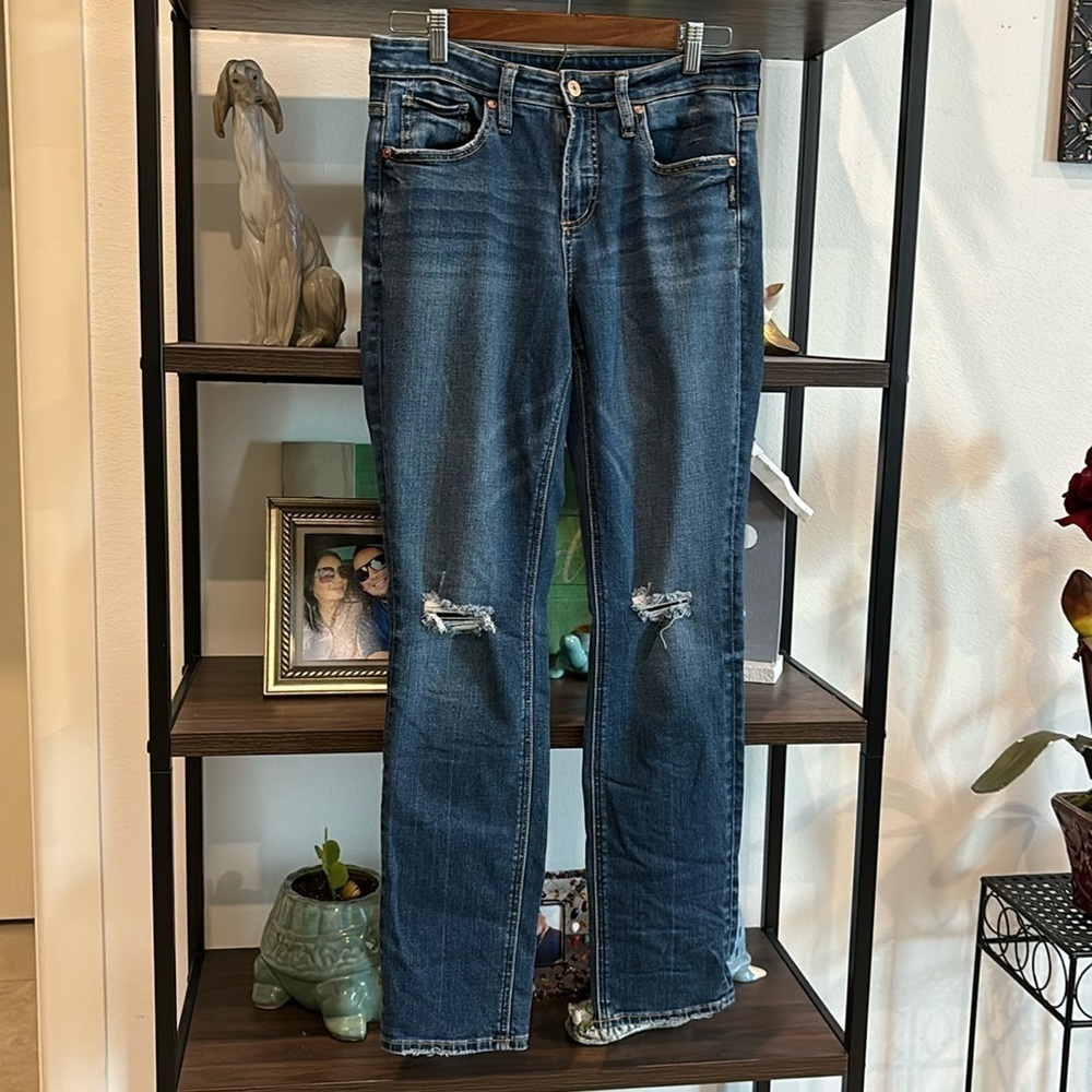 Silver Beau Ripped Knee Stretch Denim Jeans 28​​​​​​​​​​​​